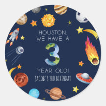 Houston We Have A 3 Jaar Oude 3de Verjaardagsfeest