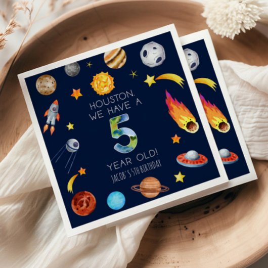 Houston We Have A 5 Year Old 5th Birthday Party Servet