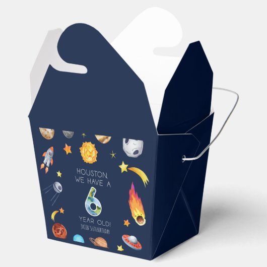 Houston We Have A 6 Year Old 6th Birthday Party Bedankdoosjes (Geopend)