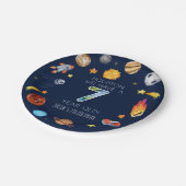 Houston We Have A 7 Year Old 7th Birthday Party Papieren Bordje (Gekanteld)