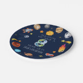 Houston We Have A 8 Year Old 8th Birthday Party Papieren Bordje (Gekanteld)