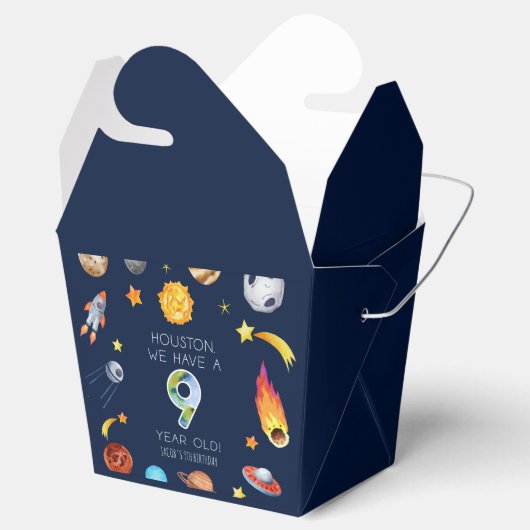 Houston We Have A 9 Year Old 9th Birthday Party Bedankdoosjes (Geopend)