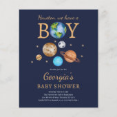 'Houston We Have A Boy' Baby shower (Voorkant)