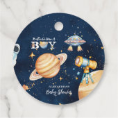 Houston We Have A Boy Outer Space Bedankjes Labels (Achterkant)