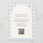 Houston We Have a Boy QR Code Baby Shower Kaart (Achterkant)