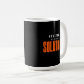 Houston We Have a Solution Voetbal Oranje Koffiemok (Voorkant rechts)
