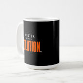 Houston We Have a Solution Voetbal Oranje Koffiemok (Voorkant links)
