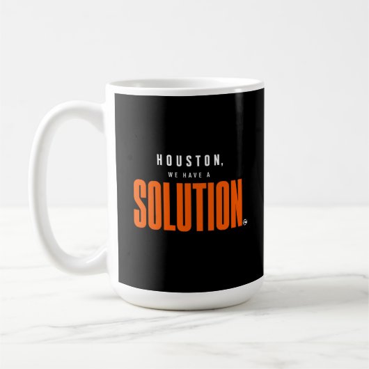 Houston We Have a Solution Voetbal Oranje Koffiemok (Links)