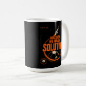 Houston We Have a Solution Voetbal Oranje Koffiemok (Voorkant rechts)