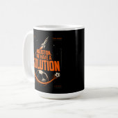 Houston We Have a Solution Voetbal Oranje Koffiemok (Voorkant links)