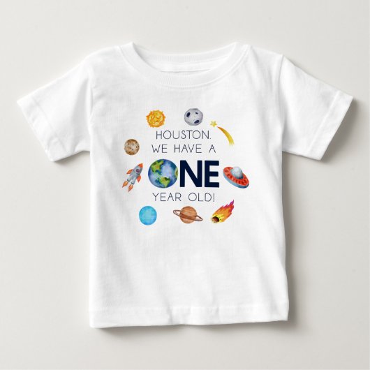Houston We hebben een 1 jaar oud 1e verjaardagsfee (Voorkant)