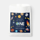 Houston We hebben een 1 jaar oud 1e verjaardagsfee Bedankzakje (Voorkant)