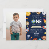 Houston We hebben een 1 jaar oud 1e verjaardagsfee Kaart (Voorkant)