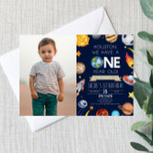 Houston We hebben een 1 jaar oud 1e verjaardagsfee Kaart