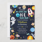 Houston We hebben een 1 jaar oud 1e verjaardagsfee Kaart (Voorkant)