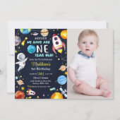 Houston We hebben een 1 jaar oud 1e verjaardagsfee Kaart (Voorkant)