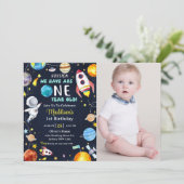 Houston We hebben een 1 jaar oud 1e verjaardagsfee Kaart (Staand voorkant)