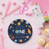 Houston We hebben een 1 jaar oud 1e verjaardagsfee Papieren Bordje (Feest)