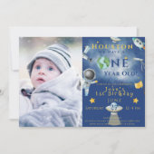 Houston We hebben een 1 jaar oude ruimteastronaut Kaart (Voorkant)