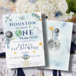 Houston We hebben een 1 jaar oude ruimteastronaut Kaart