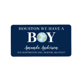 Houston We hebben een Baby shower-adres Etiket