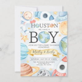 Houston We hebben een Baby shower-uitnodiging Kaart