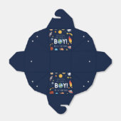 Houston We hebben een Boy Space Galaxy Baby shower Bedankdoosjes (Uitgevouwen)