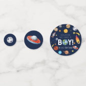 Houston We hebben een Boy Space Galaxy Baby shower Confetti (Voorkanten)