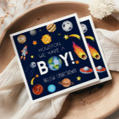 Houston We hebben een Boy Space Galaxy Baby shower Servet