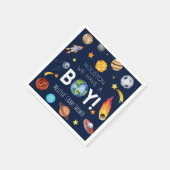 Houston We hebben een Boy Space Galaxy Baby shower Servet (Hoek)