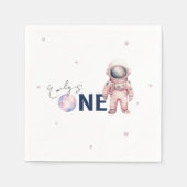 Houston we hebben een een jaar oude Party Napkins Servet (Voorkant)