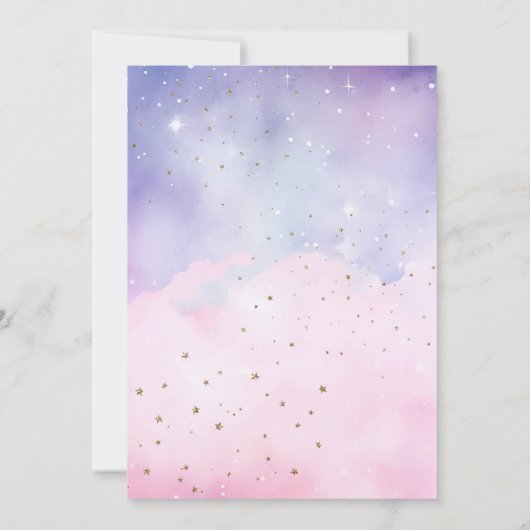 Houston we hebben een één jaar oude roze meisjesfo kaart (Achterkant)