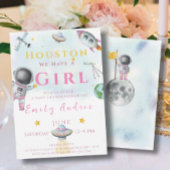 Houston We hebben een Girl baby shower Space Astro Kaart