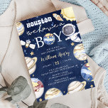 Houston We hebben een jongen buiten de ruimte Baby Kaart<br><div class="desc">Houston We hebben een Boy Outer Space Baby shower uitnodiging</div>