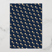 Houston We hebben een jongen buiten de ruimte Folie Uitnodiging (Achterkant)