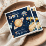 Houston We hebben een jongen buiten de ruimte Servet<br><div class="desc">Verhoog uw baby shower met onze Space Outer Baby shower Navy-servetten, de perfecte touch voor een feest dat niet van deze wereld is! Deze servetten met een hemelthema zijn zowel stijlvol als praktisch, waardoor ze een essentiële aanvulling zijn op uw ruimte-geïnspireerde evenement. Kenmerken: Kosmisch ontwerp: marineblauwe achtergrond versierd met sprankelende...</div>