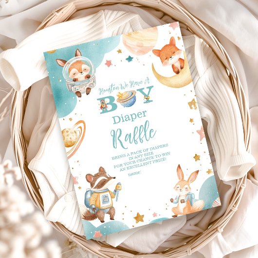 Houston, we hebben een jongen buitenste ruimte lui informatiekaartje