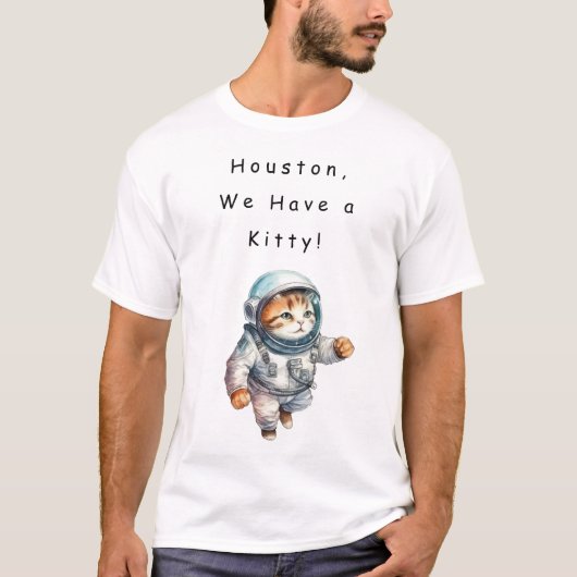 Houston, we hebben een Kat! T-shirt (Voorkant)