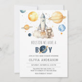 Houston We hebben een padvinder Baby shower Kaart (Voorkant)