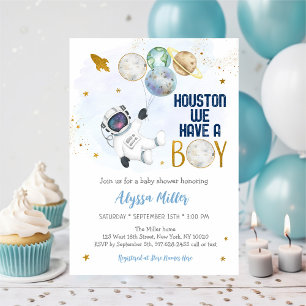 Houston We hebben een padvinder Baby shower Kaart