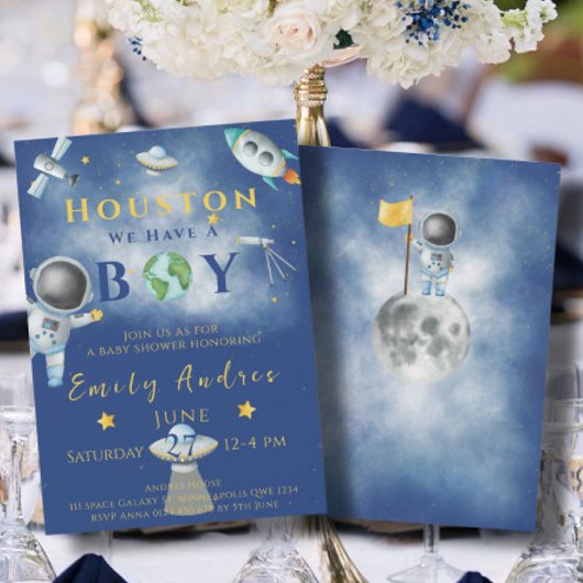 Houston We hebben een padvinder baby shower ruimte Kaart