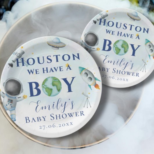 Houston We hebben een padvinder baby shower ruimte Papieren Bordje
