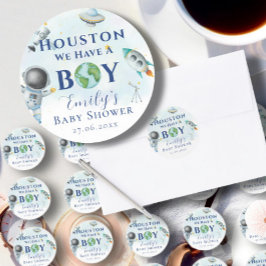 Houston We hebben een padvinder baby shower ruimte Ronde Sticker