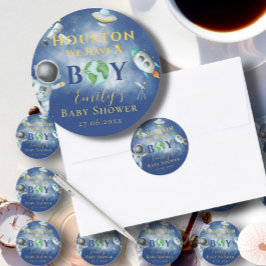 Houston We hebben een padvinder baby shower ruimte Ronde Sticker