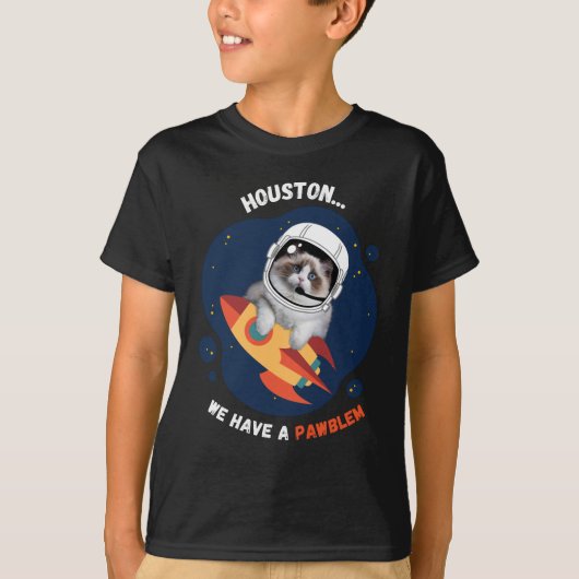 Houston We hebben een PAWblem T-shirt (Voorkant)