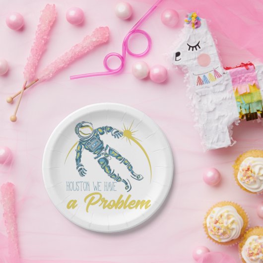 Houston We hebben een probleem Papieren Bordje (Feest)