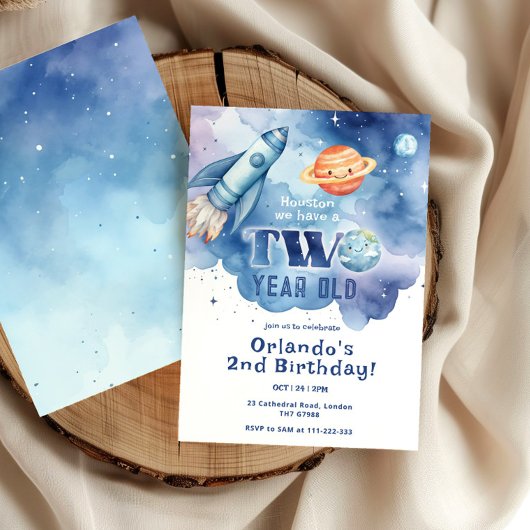 Houston, we hebben een twee jaar oude Boy verjaard Kaart