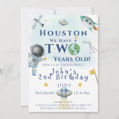 Houston We hebben een twee jaar oude ruimtevaarder Kaart (Voorkant)