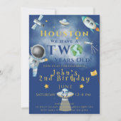 Houston We hebben een twee jaar oude ruimtevaarder Kaart (Voorkant)