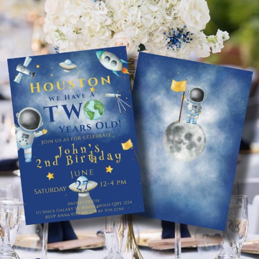 Houston We hebben een twee jaar oude ruimtevaarder Kaart